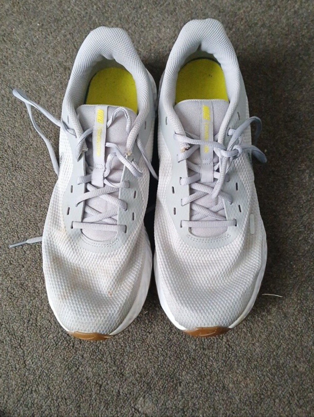 Nike Revolution Light Gray Men's Running Sneakers Size 12